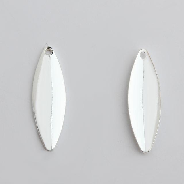 925 Sterling Silver Oval & Teardrop Charm