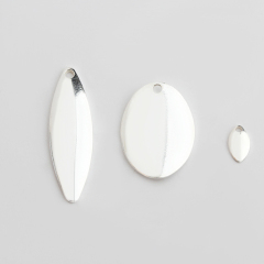 925 Sterling Silver Oval & Teardrop Charm