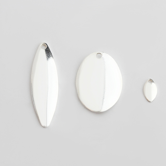 925 Sterling Silver Oval & Teardrop Charm