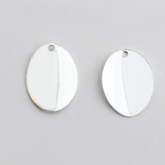 925 Sterling Silver Oval & Teardrop Charm