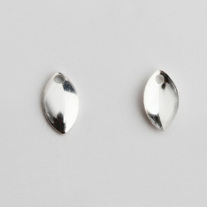 925 Sterling Silver Oval & Teardrop Charm
