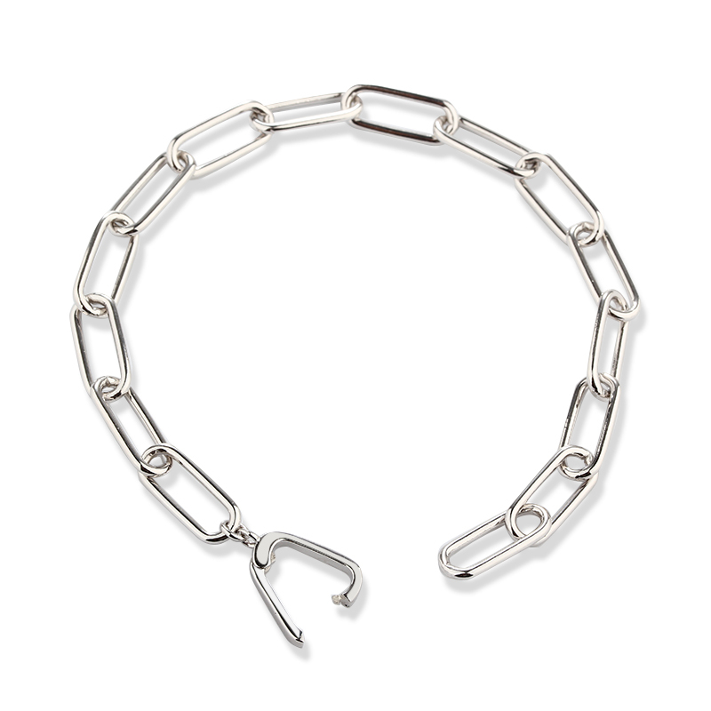 925 Sterling Silver Link Clasp Bracelet
