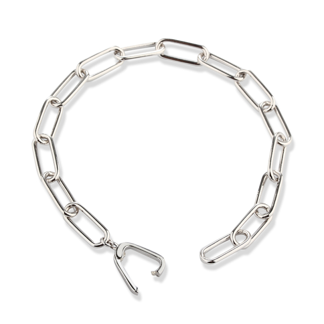 925 Sterling Silver Link Clasp Bracelet
