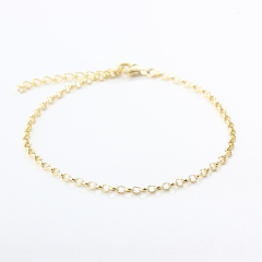925 Sterling Silver Oval Rolo Chain Bracelet