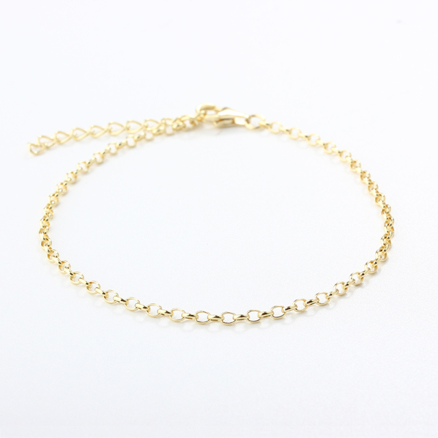 925 Sterling Silver Oval Rolo Chain Bracelet