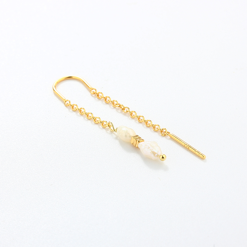 925 Sterling Silver Earring  Wire with Keshi Pearls