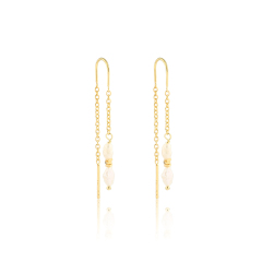 925 Sterling Silver Earring  Wire with Keshi Pearls
