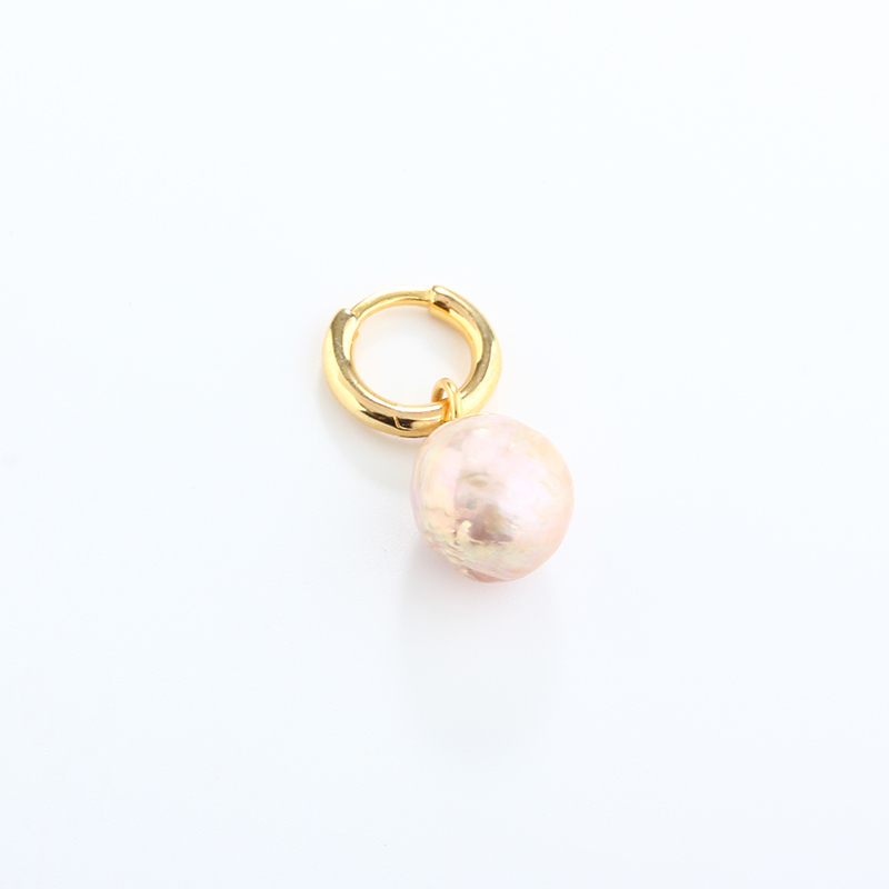 925 Sterling Silver Pearl Hoop Eearrings