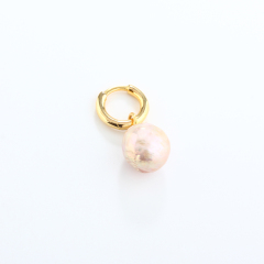 925 Sterling Silver Pearl Hoop Eearrings