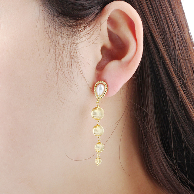 925 Sterling Silver Pearl Earrings Studs