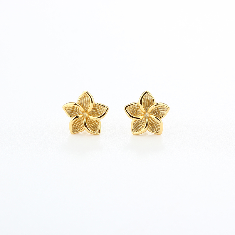925 Sterling Silver Flower Earrings Studs
