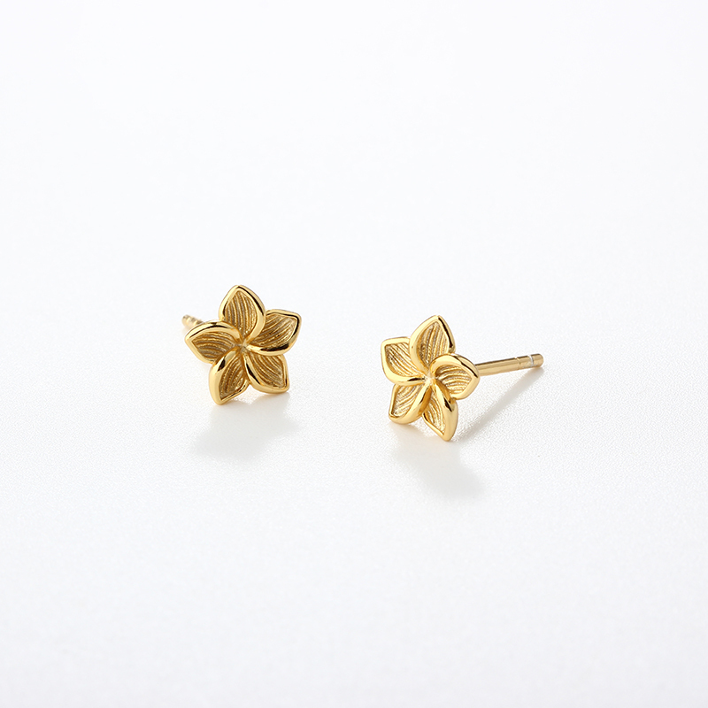 925 Sterling Silver Flower Earrings Studs