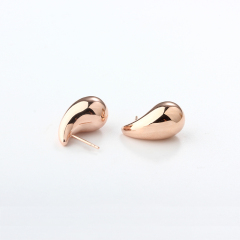 999 Sterling Silver Chunky Teardrop Earrings Studs
