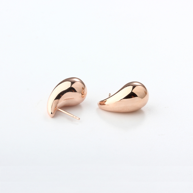 999 Sterling Silver Chunky Teardrop Earrings Studs