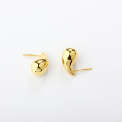 999 Sterling Silver Chunky Teardrop Earrings Studs
