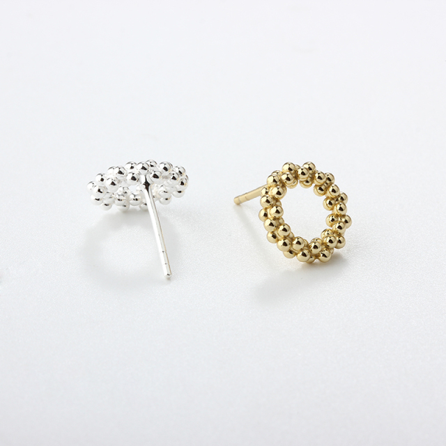 925 Sterling Silver Round Earring Studs