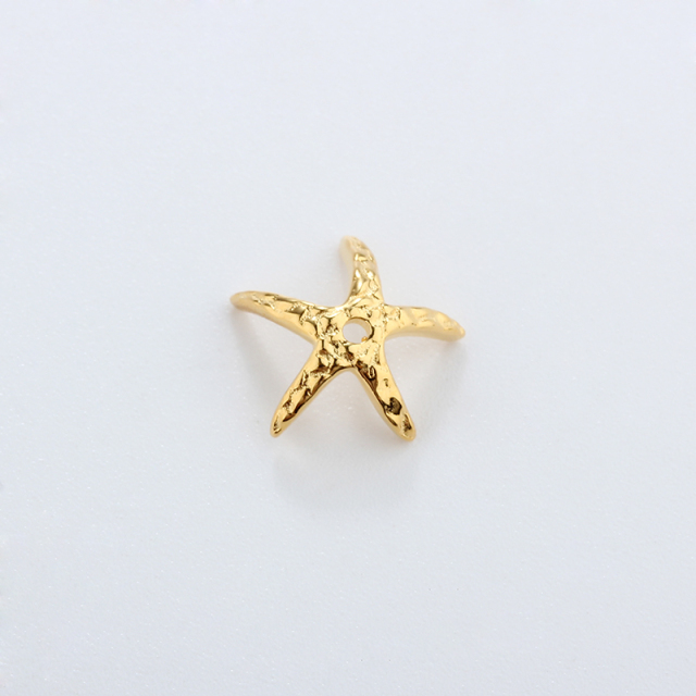 925 Sterling Silver Starfish Bead Cap Approx 10mm