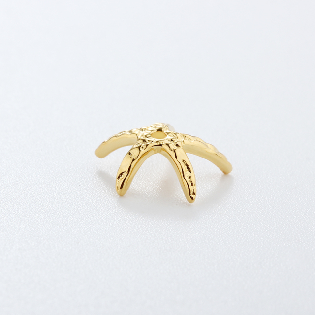 925 Sterling Silver Starfish Bead Cap Approx 10mm