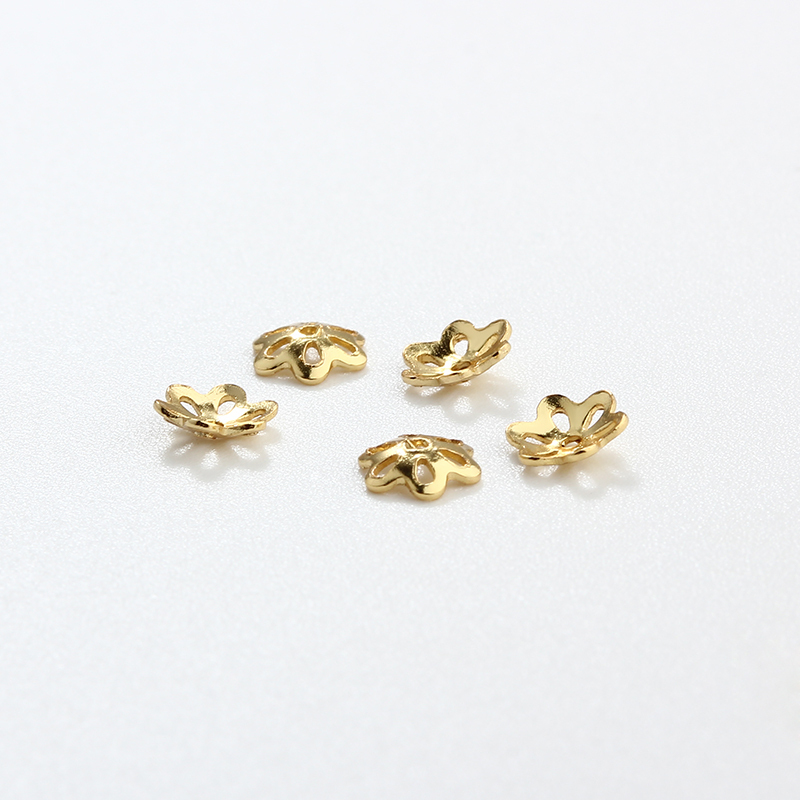 925 Sterling Silver 5mm Flower Bead Caps