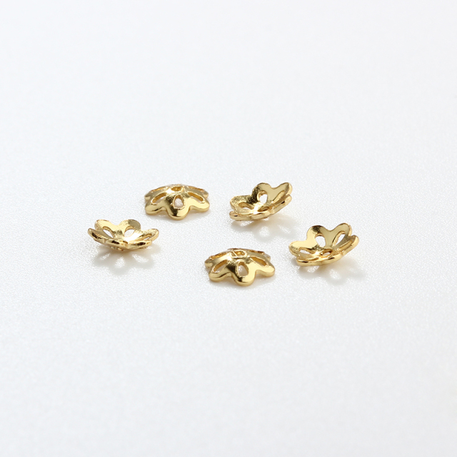 925 Sterling Silver 5mm Flower Bead Caps