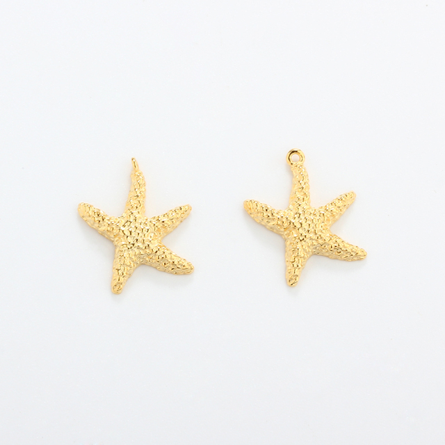 925 Sterling Silver Multi-Size Textured Starfish Charms