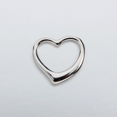 925 Sterling Silver Hollow Heart Pendant