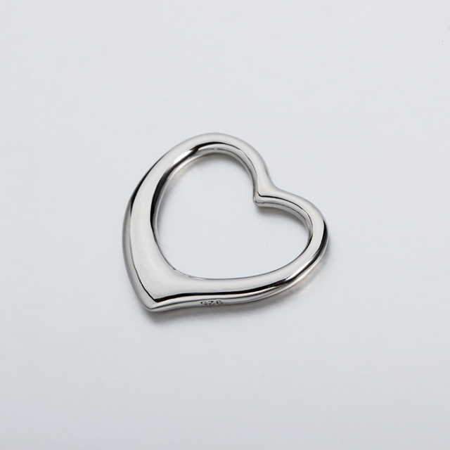 925 Sterling Silver Hollow Heart Pendant