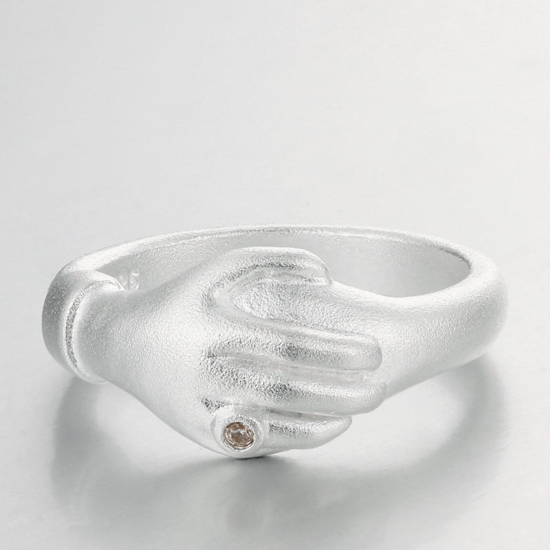 925 Sterling Silver Stardust Hand Rings With Cubic Zircon