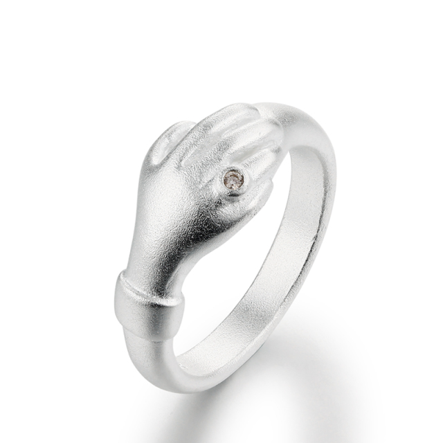 925 Sterling Silver Stardust Hand Rings With Cubic Zircon
