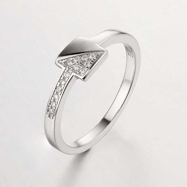 925 Sterling Silver Cubic Zirconia Square Rings