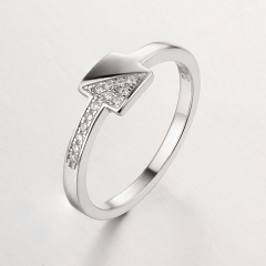 925 Sterling Silver Cubic Zirconia Square Rings