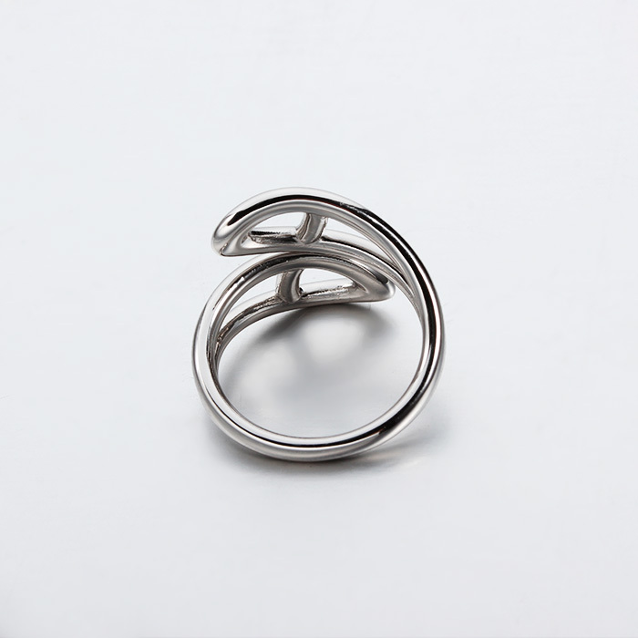 925 Sterling Silver Geometry Adjustable Rings
