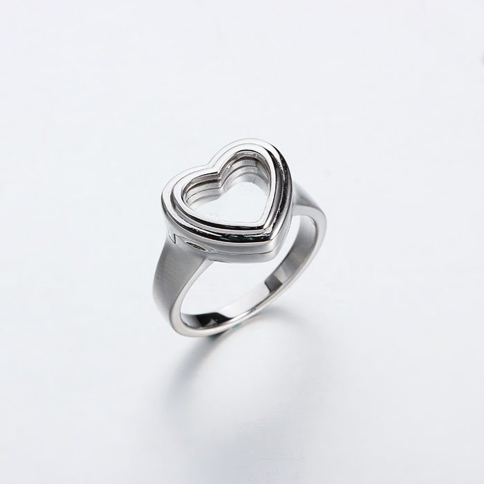 925 Sterling Silver Heart Locket Ring