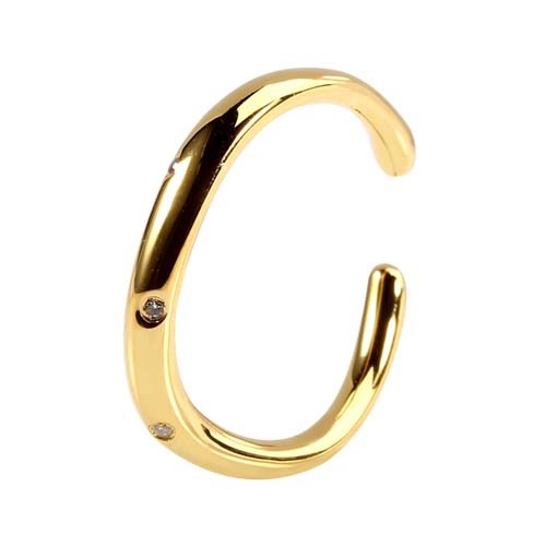 925 Sterling Silver CZ Open Ring