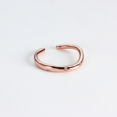 925 Sterling Silver CZ Open Ring