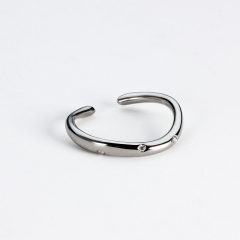 925 Sterling Silver CZ Open Ring