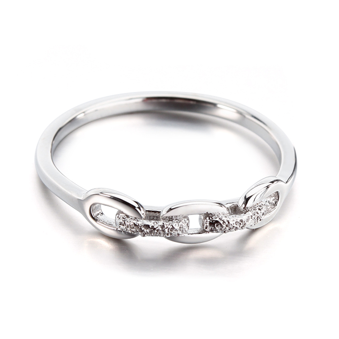 925 Sterling Silver Link Knot Ring