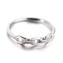 925 Sterling Silver Link Knot Ring
