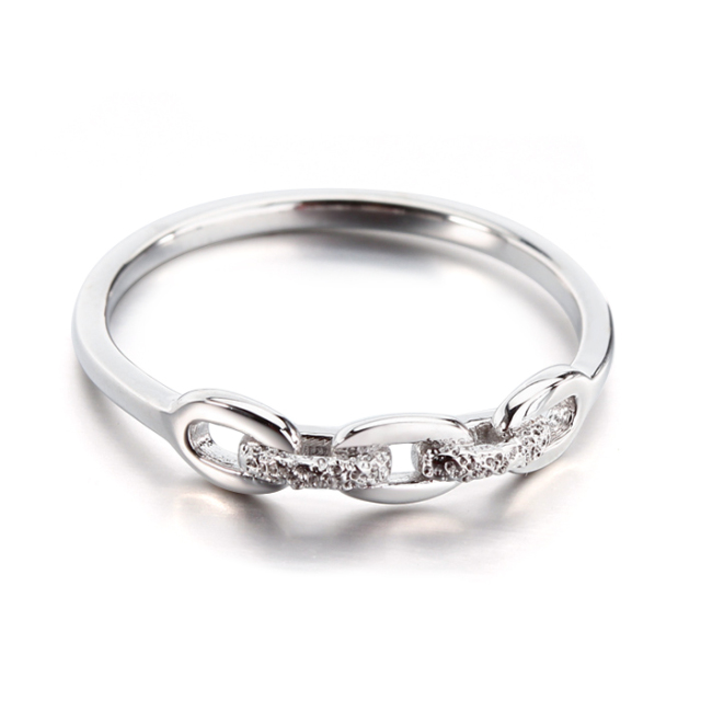 925 Sterling Silver Link Knot Ring