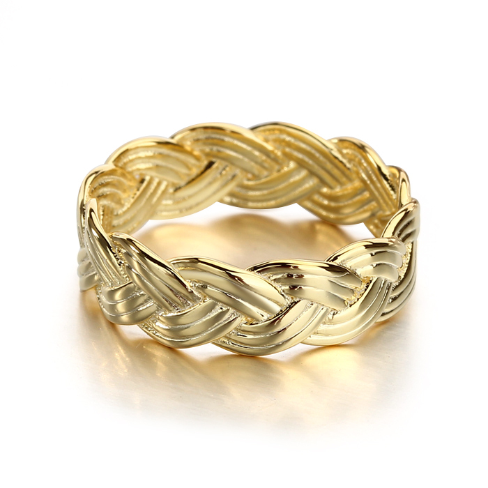 925 Sterling Silver Braid Design Wide Band Ring