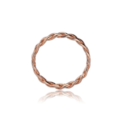 Rose Gold Plated 925 Sterling Silver Twist Stackable Ring