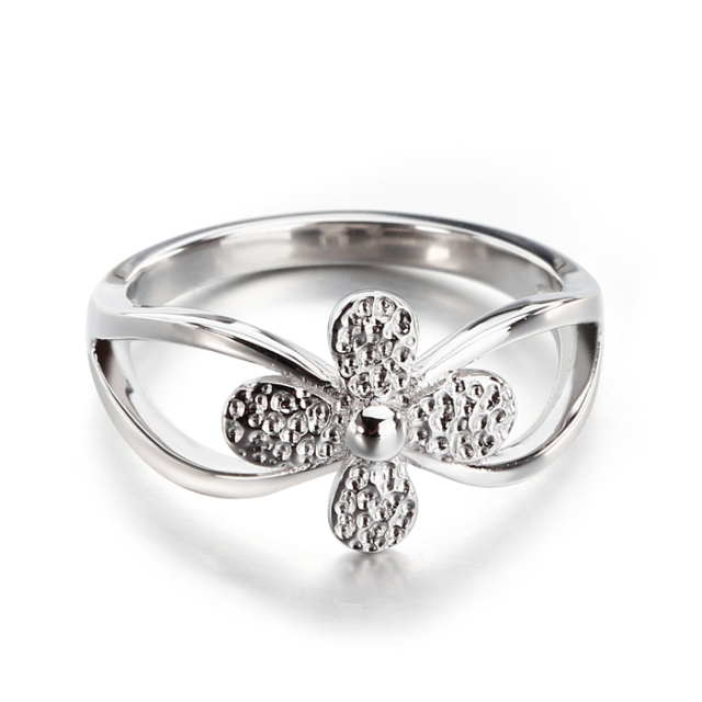 925 Sterling Silver Dainty Spring Flower Ring