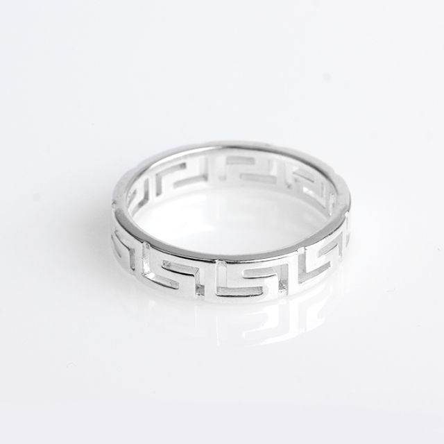 925 Sterling Silver Ring Jewelry With Hollowed Pattern