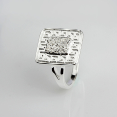 925 Sterling Silver Ring Jewelry With Pattern On The Head
