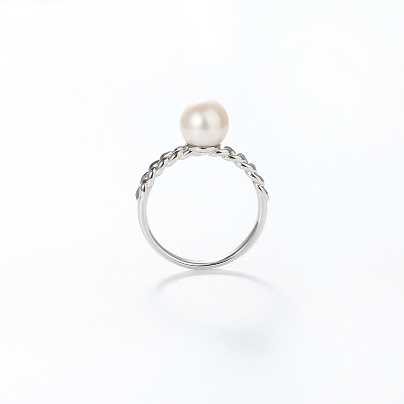 925 Sterling Silver Freshwater Pearl  Ring Jewelry