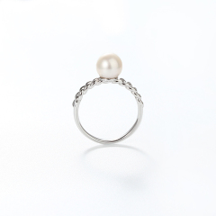 925 Sterling Silver Freshwater Pearl  Ring Jewelry
