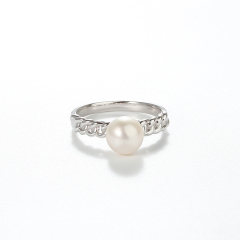 925 Sterling Silver Freshwater Pearl  Ring Jewelry