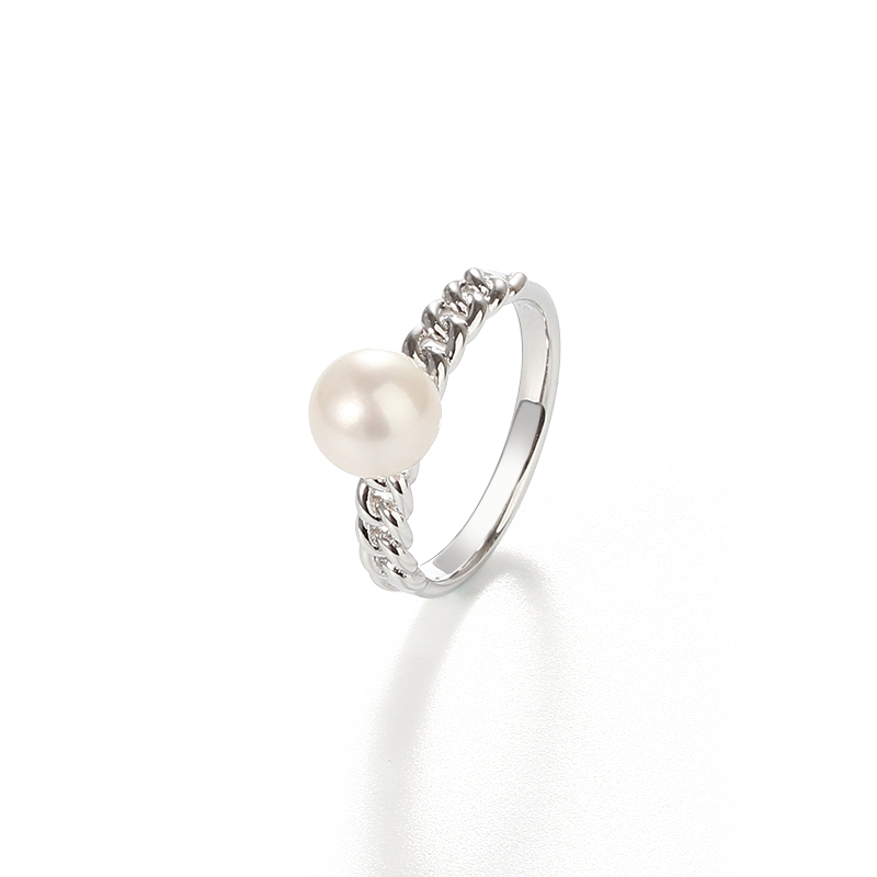 925 Sterling Silver Freshwater Pearl  Ring Jewelry