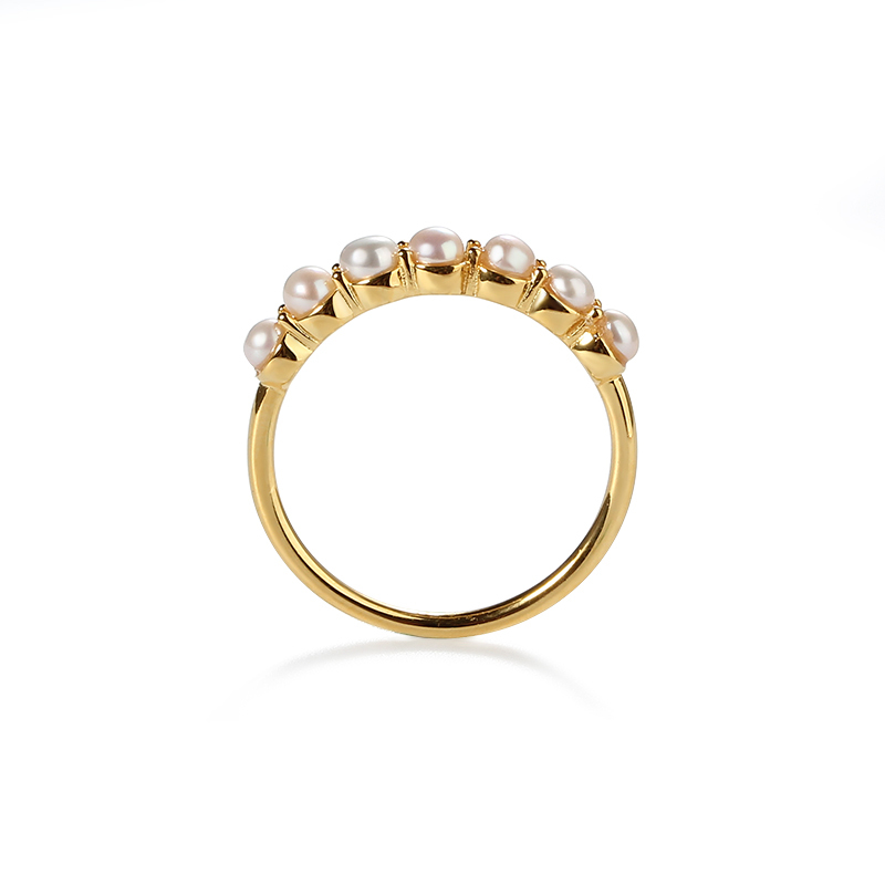 925 Sterling Silver Delicate Pearl Ring