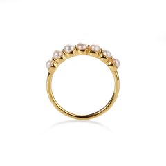 925 Sterling Silver Delicate Pearl Ring